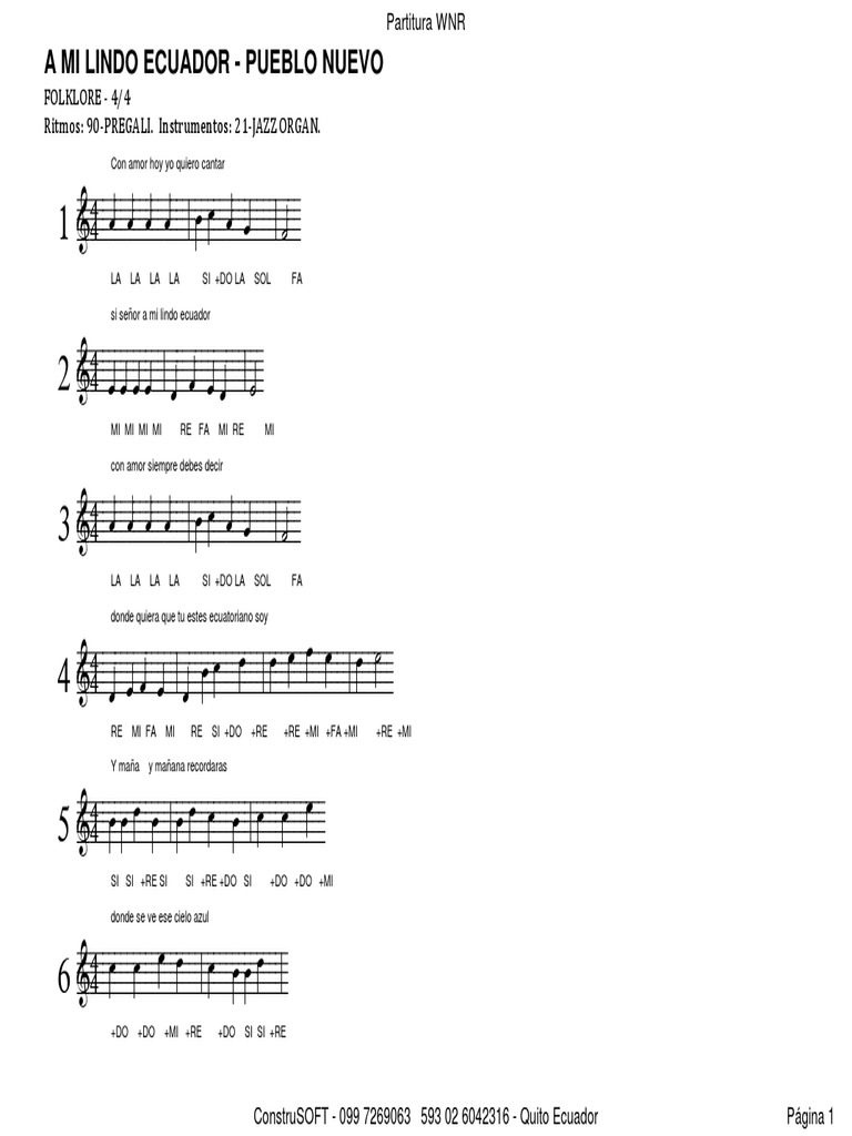 A Mi Lindo Ecuador PDF