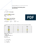Math 212 Data Analysis Median, Mode, Percentiles and Quartiles