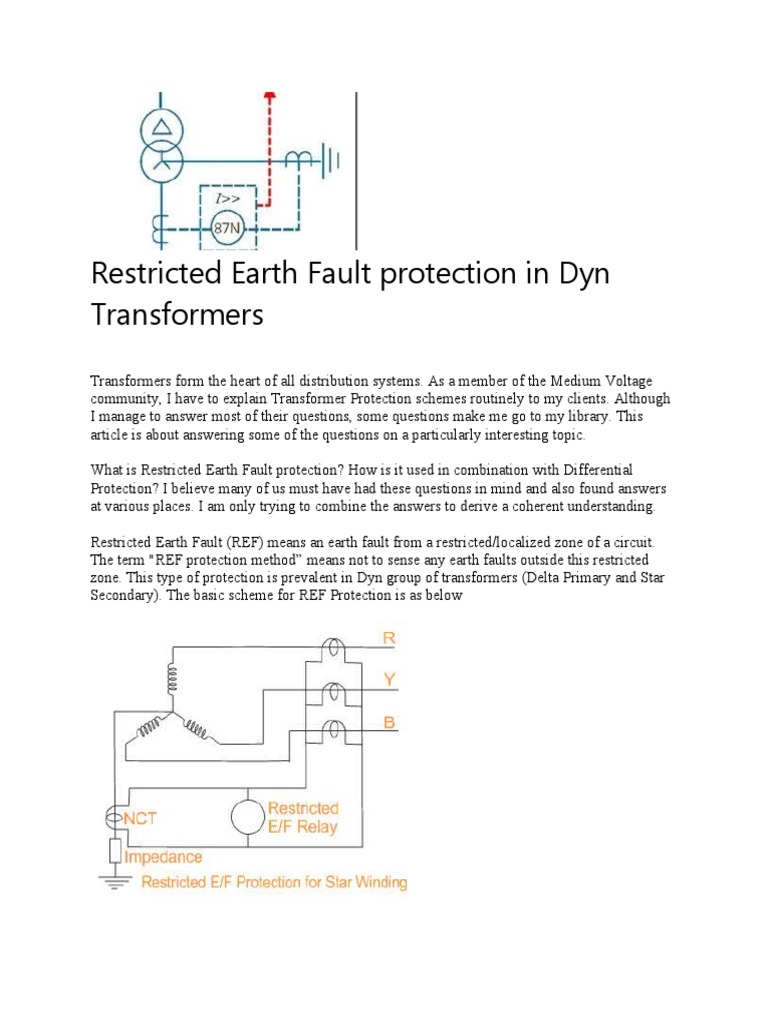 Restricted Earth Fault Protection-Safeguarding Your Power Transformer ...