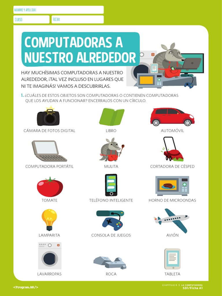 Fichas de Hardware y Software para Niños | PDF | Hardware de la ...