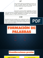 PROCESO FORMATIVO DE PALABRAS - Trabajo en Clase