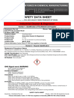 Safety Data Sheet Industrial Cleaner & Degreaser: Issued March, 2019 (Valid 5 Years From Date of Issue)