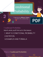 Conditional Probability: Presented By: Mitziyori Celoso Grade 10-St. Lorenzo Ruiz