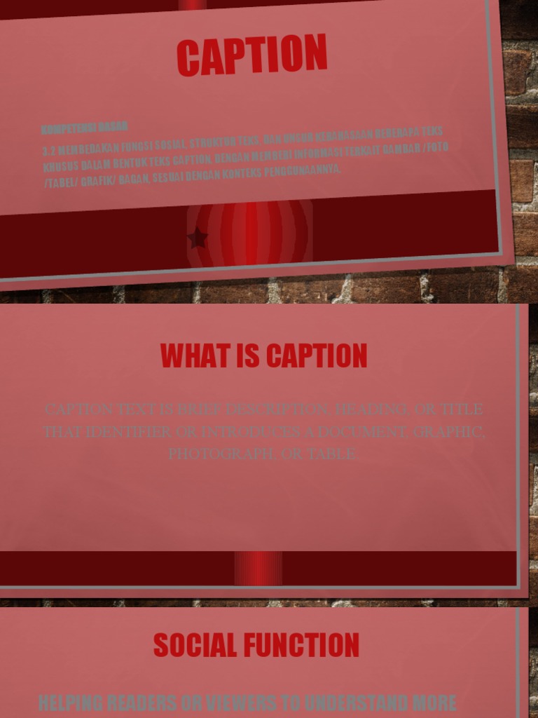 Understanding Caption Text Types | PDF