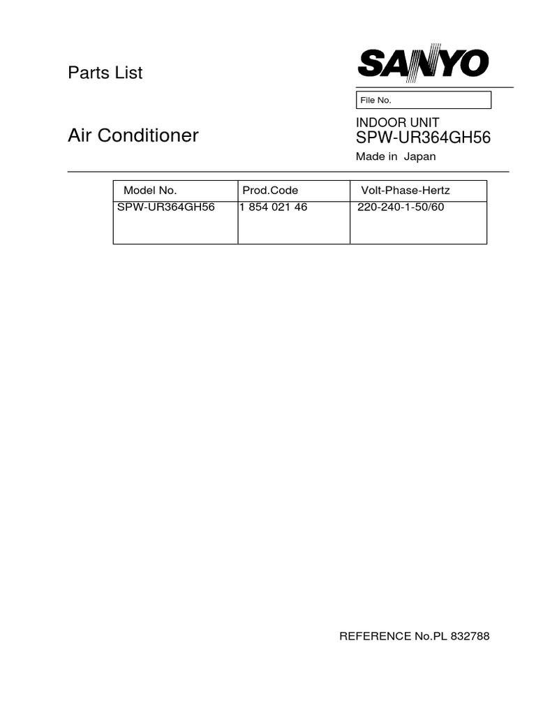 Air Conditioner Parts List PDF Building Engineering Manufactured
