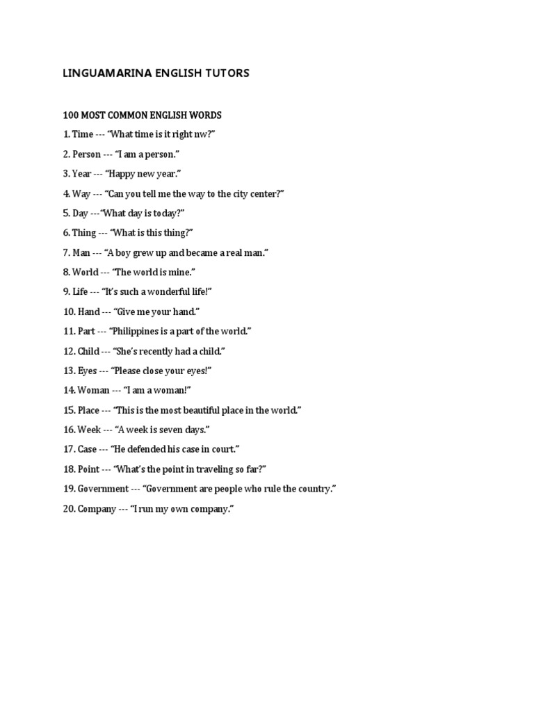 Linguamarina English Tutors | PDF