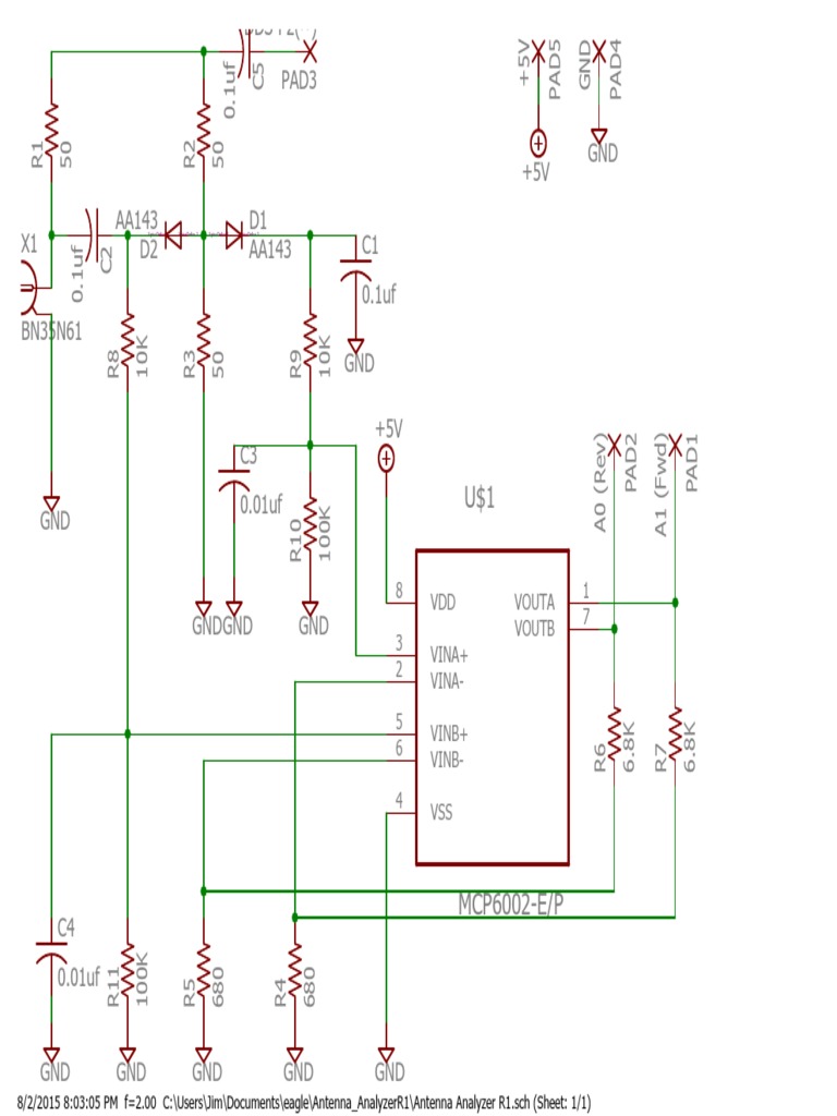 Antenna Analyzer R1 Schematic | PDF