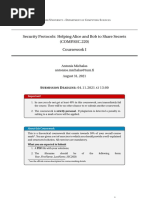 Security Protocols: Helping Alice and Bob To Share Secrets (COMP - SEC.220) Coursework I