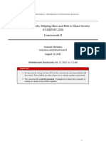 Security Protocols: Helping Alice and Bob To Share Secrets (COMP - SEC.220) Coursework II
