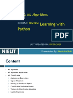 ML Classification Algorithms in Python