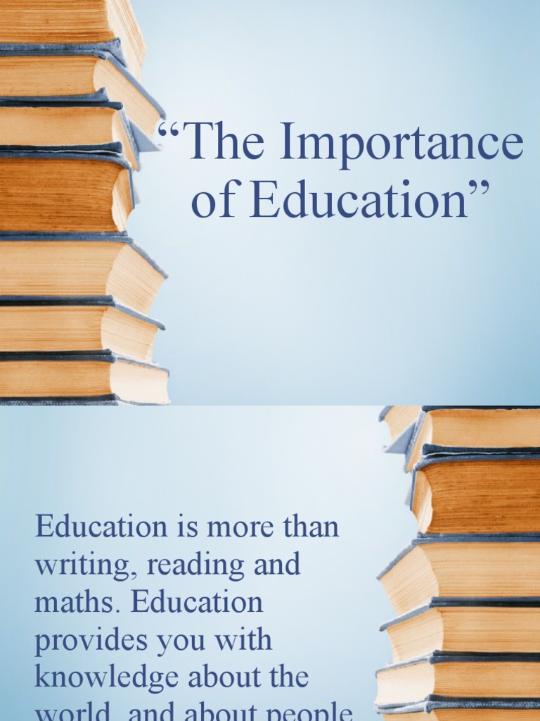 The Importance of Education PDF