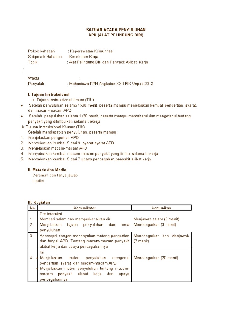 Sap Apd | PDF | Kesehatan Holistik | Sains & Matematika