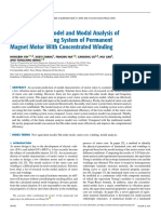 New Equivalent Model and Modal Analysis of Stator Core-Winding System of Permanent Magnet Motor With Concentrated Winding