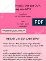 Inspeksi Diri Dan Capa Di PBF Icha