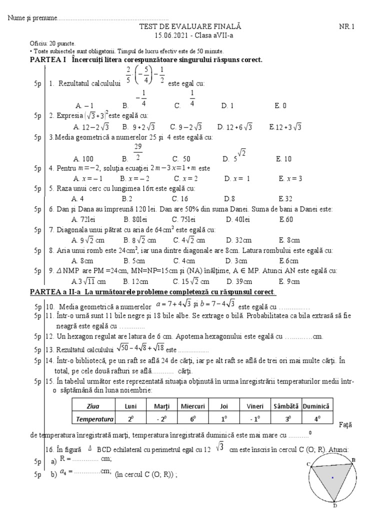 Test Final VII | PDF