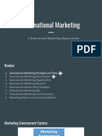 International Marketing Opportunities