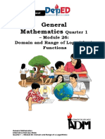 General Mathematics: Quarter 1 - Module 26: Domain and Range of Logarithmic Functions