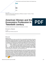 American Women and The Economics Profession in The Twentieth Century