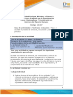 Guía de Actividades y Rúbrica de Evaluación - Unidad 3 y 4 - Fase 2 - Analizar El Proceso de Selección, Vinculación y Contratación de Personal