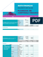 Planilha Controle Financeiro Nath Financas