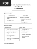 Unit 4 Other Types Of Questions (Listening Part 2) Khóa học Toeic 450 + Cô Vũ Thị Mai Phương - - - - - - - - - - - - - - - - - - - - - - - - - - - - - - - A. Preference Question Preferences for items