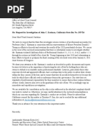 Request For Investigation of John Eastman