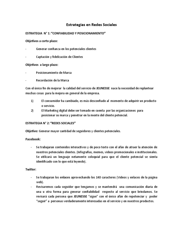 Estrategias Efectivas en Redes Sociales | PDF | Servicio de redes ...