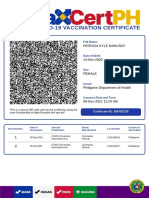 Covid-19 Vaccination Certificate: Patricia Kyle Mahusay