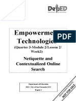 Empowerment Technologies: Netiquette and Contextualized Online Search