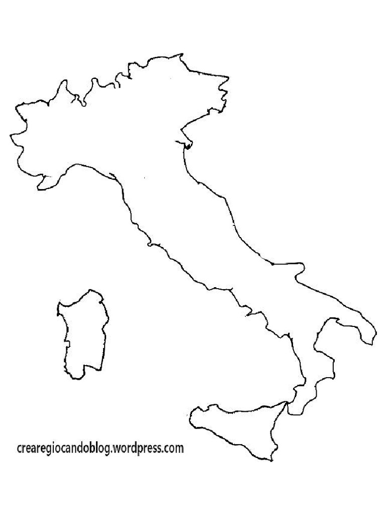 Italia Cartina Senza Regioni | PDF