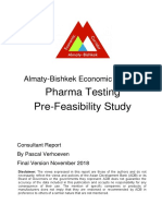 Almaty-Bishkek Economic Corridor Pharma Testing Pre-Feasibility Study Consultant Report