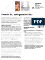 Vitamin B12 in Vegetarian Diets: RDN Resources For Consumers