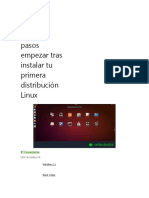 Primeros pasos empezar tras instalar tu primera distribución Linux