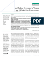 Sleep and Fatigue Symptoms in Women Before and 6 Weeks After Hysterectomy