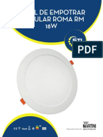 Panel de Empotrar Circular Roma RM 18W