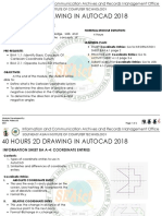 40 Hours 2D Drawing in Autocad 2018: BA A-4: Coordinate Entries