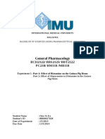 International Medical University Experiment on Effect of Histamine and Mepyramine