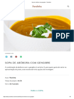 Sopa de Abóbora Com Gengibre - Panelinha