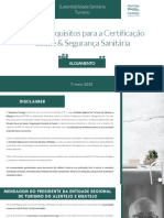 Guia de requisitos para certificação sanitária alojamento