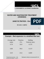 Water and Wastewater Treatment (CEGE0022) : Sand Filtration - Part 3