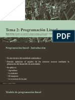 Tema 2 - Programación Lineal