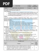 Syllabus_CE403 Structural Analysis - III