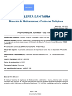 Alerta retiro lote Propofol por separación fases