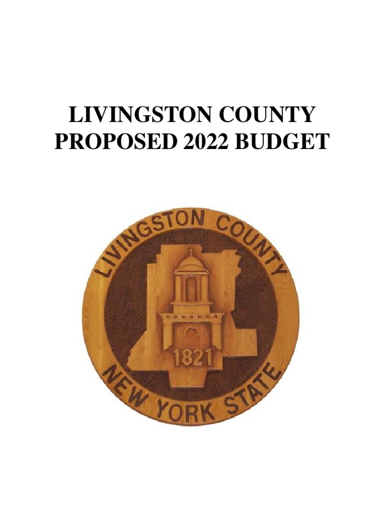 2022 Proposed Budget For Livingston County PDF Taxes Public Defender
