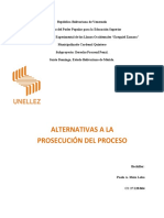 Alternativas a la prosecución del proceso penal