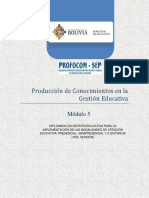 Producción de Conocimientos en La Gestión Educativa Mod 5