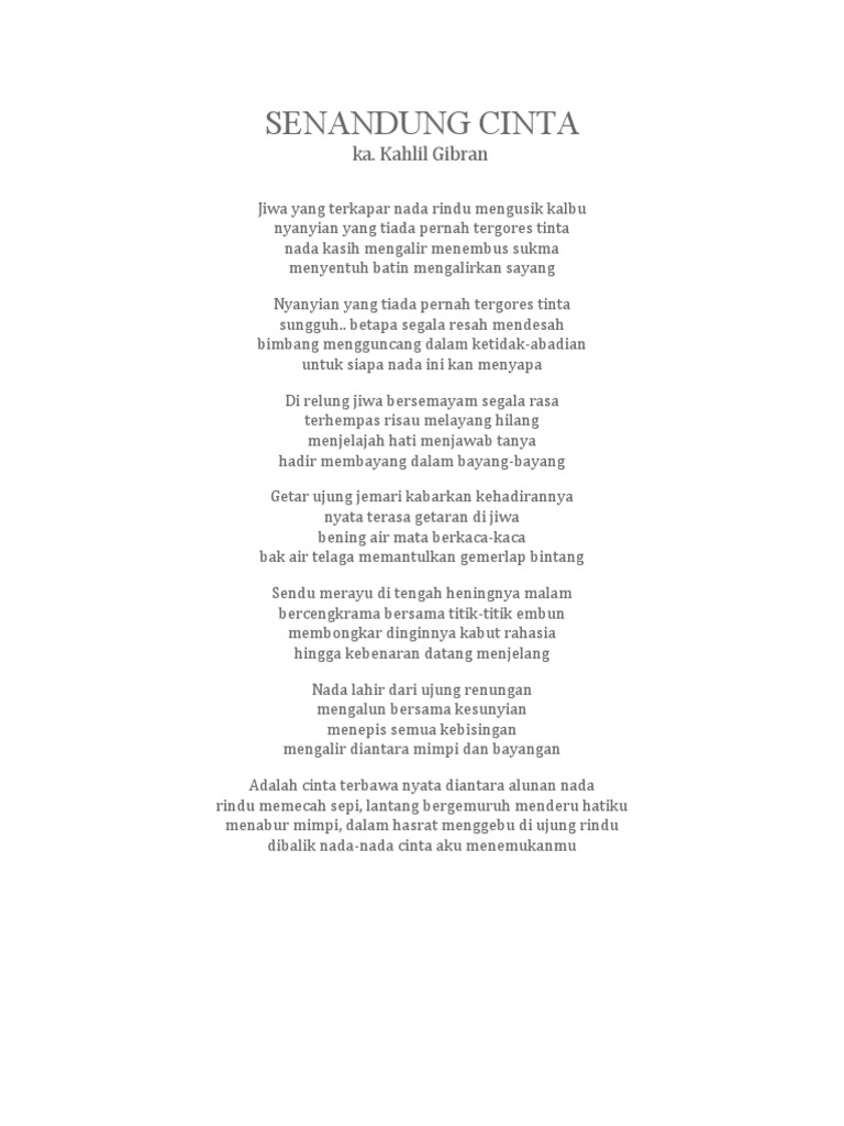 Puisi Senandung Cinta Pdf