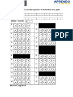 6° Ficha de Respuesta - MATEMATICA