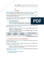 Organização do Estado e noções introdutórias de Direito Administrativo