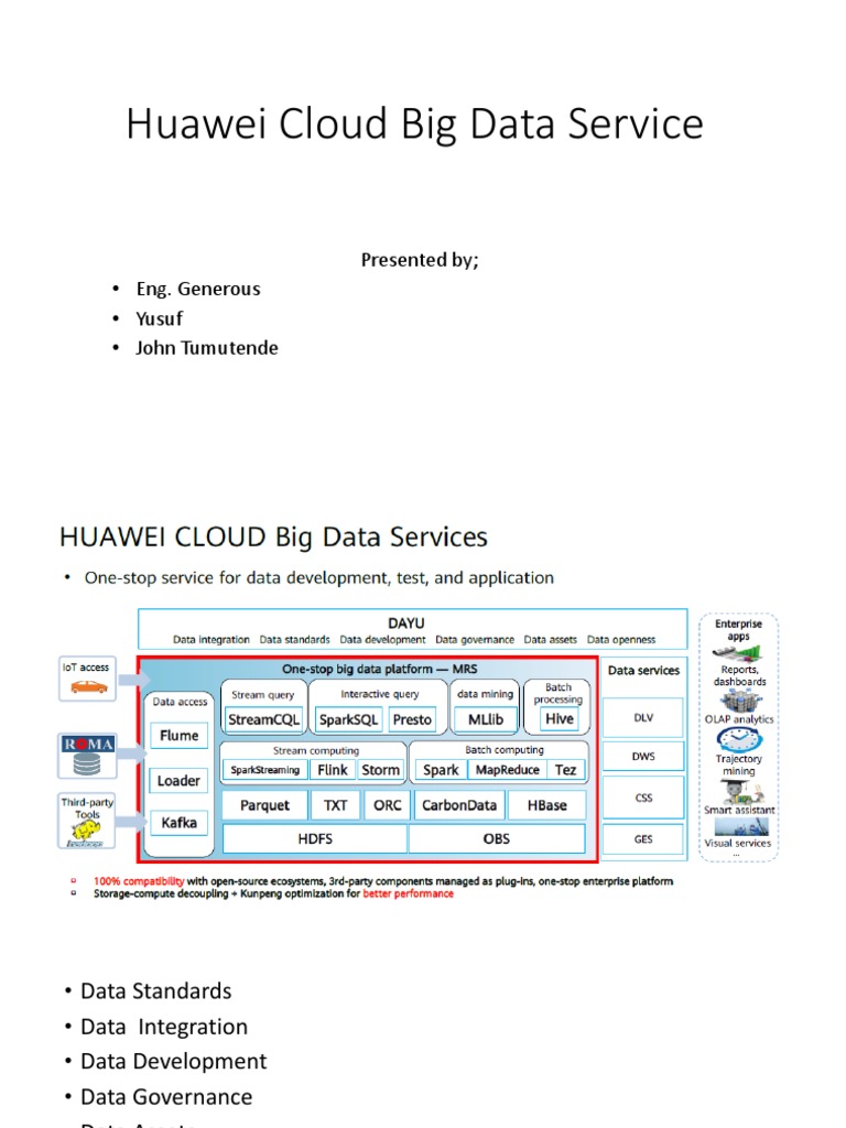 Huawei Cloud Big Data Service | PDF